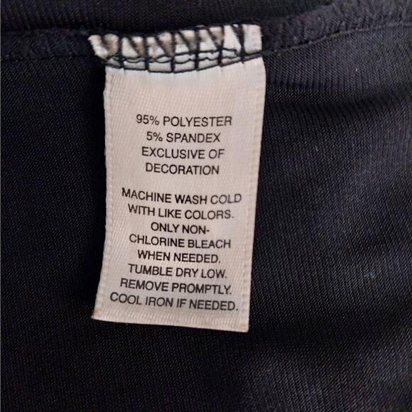 WHITE HOUSE BLACK MARKET! DRAPEY, DREAMY BLACK RUFFLED FRONT, 3/4 DRESS! SZ M - Picture 7 of 8